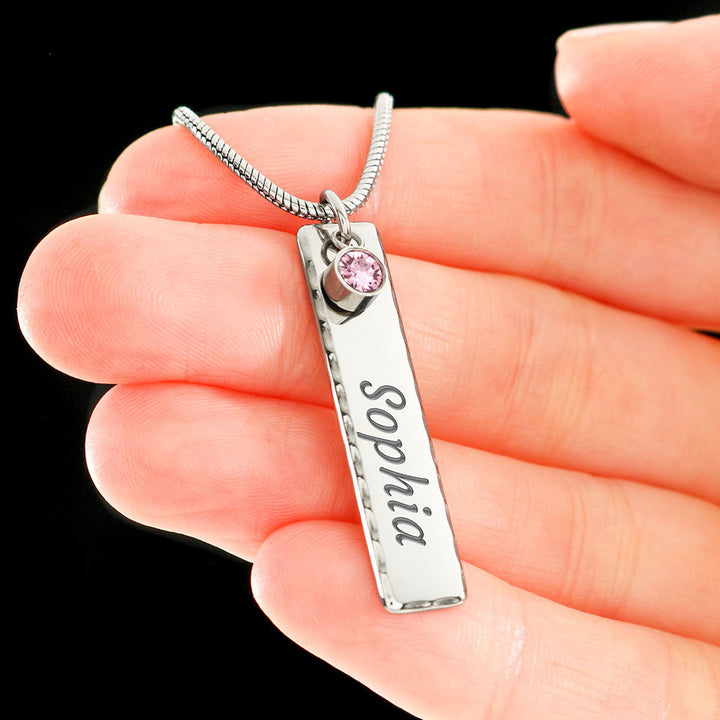 Customizable Birthmonth stone Pendant