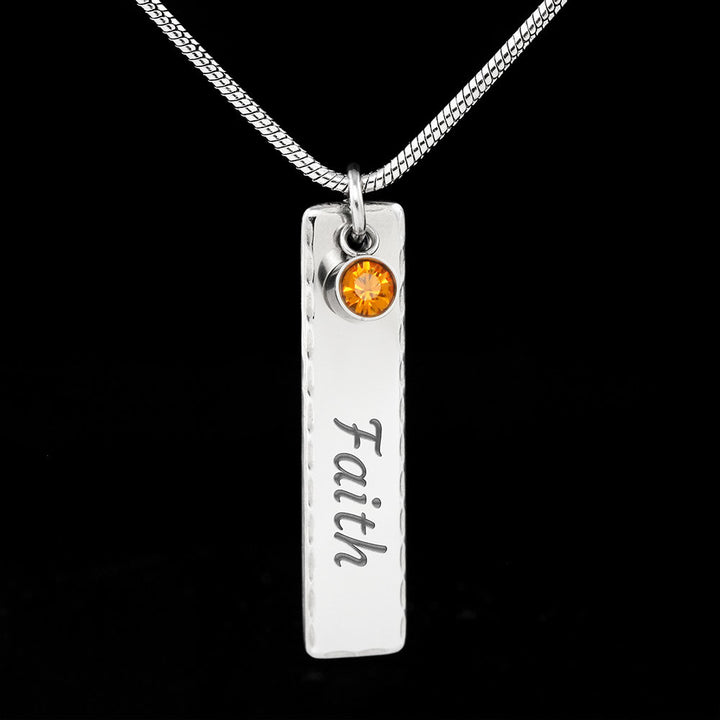 Customizable Birthmonth stone Pendant